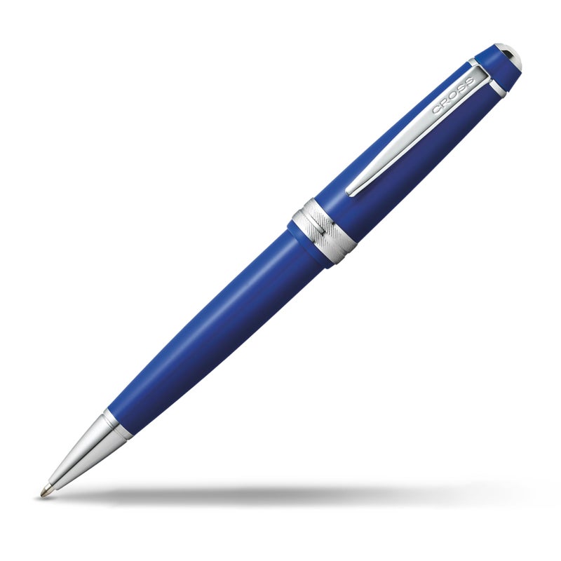 Cross Bailey Light Refillable Ballpoint Pen Presented in a Everyday Gift Box - Medium Point, Black Ink, Polished Blue - Image 1